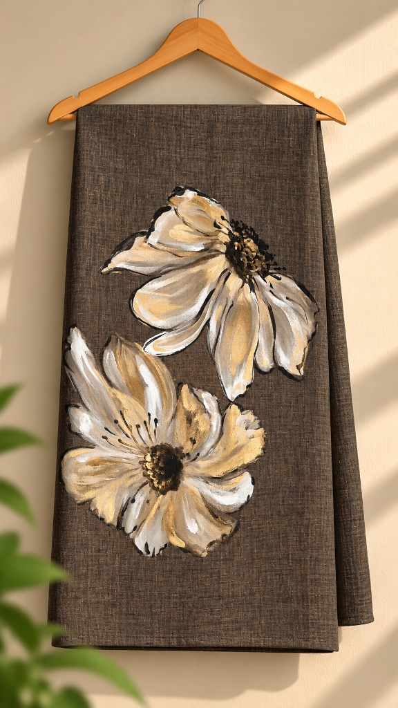 Charcoal & Gold Dahlia